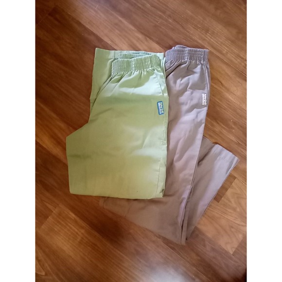 Butter soft Scrub Pants Size Small Lot Of 2 Pair Green And Brown (11o) - Picture 1 of 13